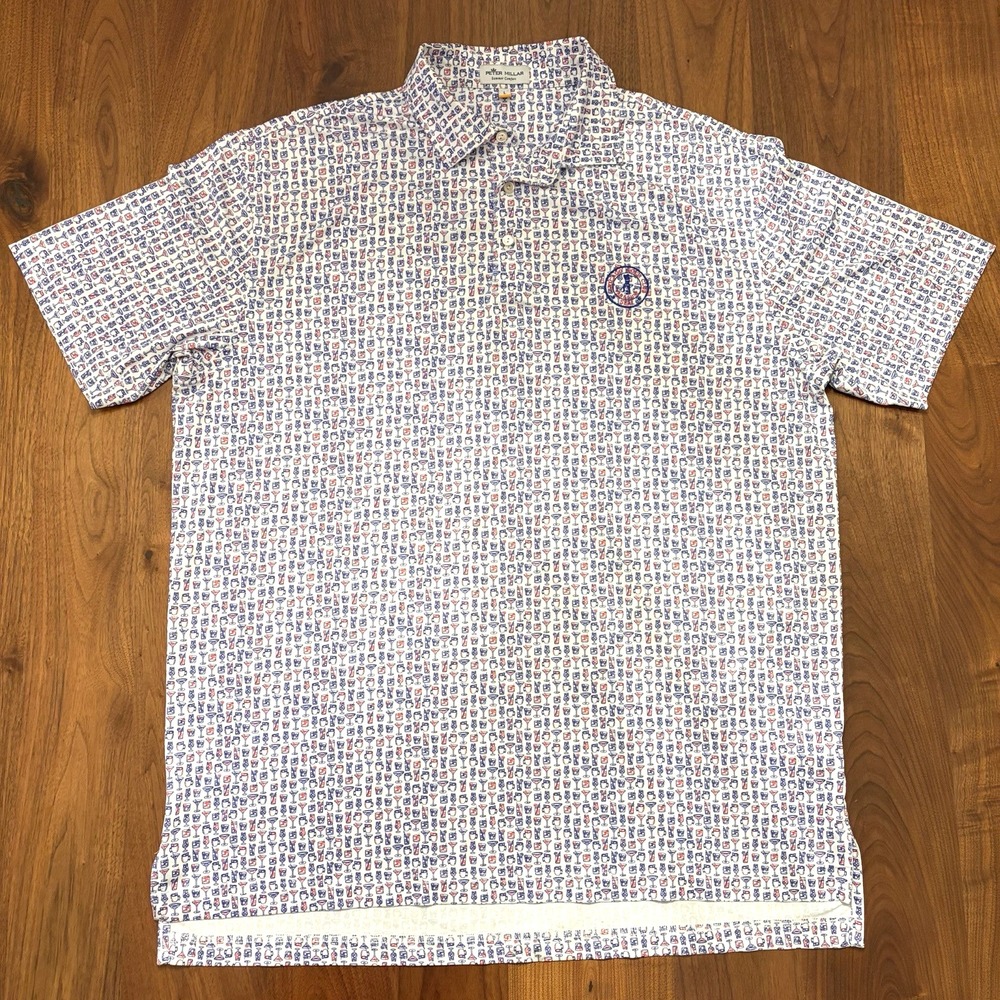 Peter Millar Chicago Golf Club Summer Comfort Polo Shirt Mens Large Martini